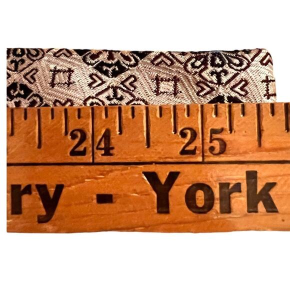 VTG 70s 80s Wembley Geometric Tile Print Neck Tie Silver Blue Retro Career Party - Picture 5 of 7